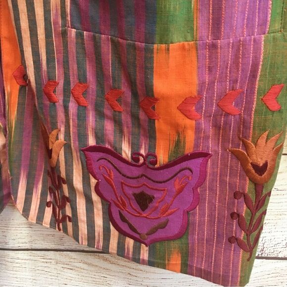 ADAM DOUGLASS ADRIANNA PAPELL BOHO EMBROIDERED BLAZER‎ - Picture 14 of 14